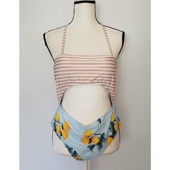 DOROTHY ORANGE AND STRIPE ONE PIECE SWIMSUIT - Picture 5 of 8